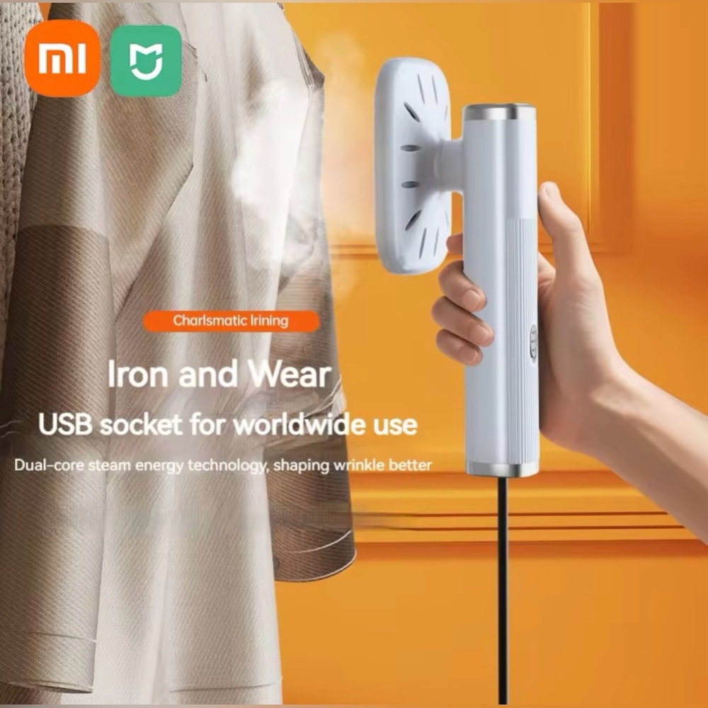 Compact Portable USB Garment Steamer for Flat Ironing and Hanging Ironing